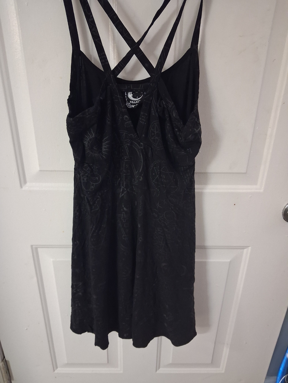 Killstar Black Crisscross Strappy Midi Dress